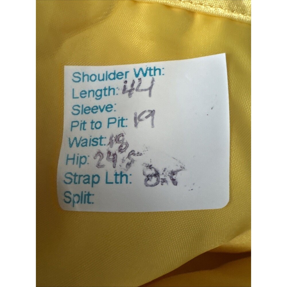 Vintage Robbie Bee Fit and Flare Polka Dot Yellow & White Midi Dress Zipper Sz14 - Picture 12 of 12